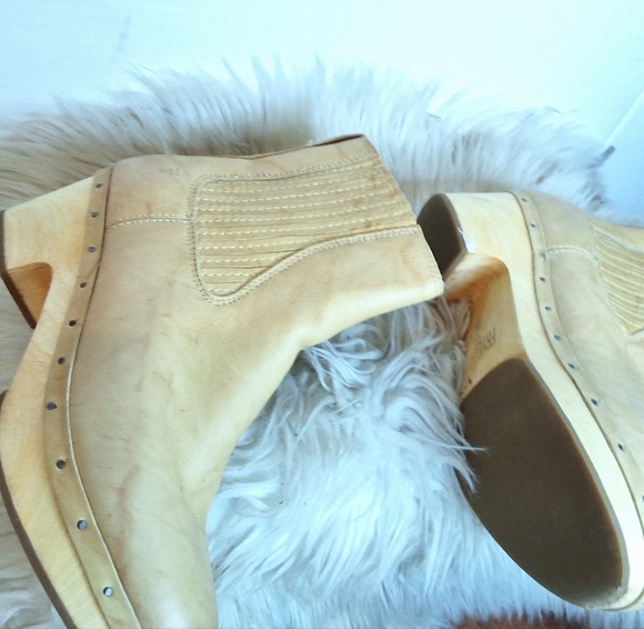 Frye Natural Leather Clog Boots 8 - Picture 3 of 14